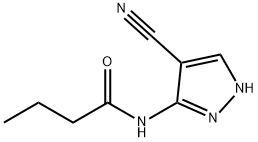 Butanamide,  N-(4-cyano-1H-pyrazol-3-yl)- Structure