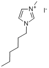 1-ヘキシル-3-メチルイミダゾリウムヨージド 化学構造式