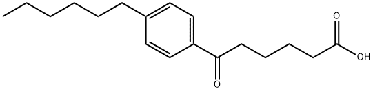 6-(4-ヘキシルフェニル)-6-オキソヘキサン酸 化学構造式