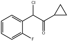 2-クロロ-1-シクロプロピル-2-(2-フルオロフェニル)エタノン 化学構造式