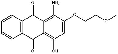1-amino-4-hydroxy-2-(2-methoxyethoxy)anthraquinone Struktur