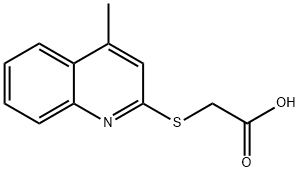 [(4-メチルキノリン-2-イル)スルファニル]酢酸 化学構造式