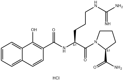 Nα-(1-ヒドロキシ-2-ナフトイル)-L-Arg-L-Pro-NH2・塩酸塩 化学構造式