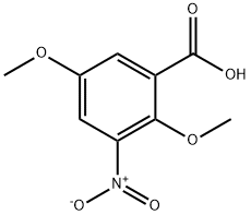 2,5-ジメトキシ-3-ニトロ安息香酸 化学構造式