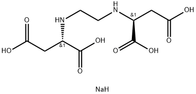 トリナトリウム=水素=N,N′-エチレンジ-L-アスパルタート 化学構造式