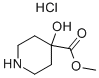 4-ヒドロキシピペリジン-4-カルボン酸メチル塩酸塩 化学構造式
