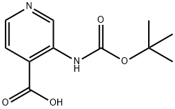 3-[(TERT-ブチルトキシカルボニル)アミノ]イソニコチン酸 化学構造式