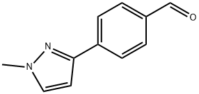 4-(1-メチル-1H-ピラゾール-3-イル)ベンズアルデヒド 化学構造式