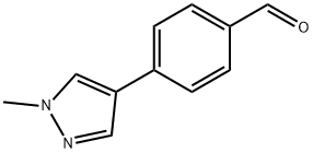 4-(1-メチル-1H-ピラゾール-4-イル)ベンズアルデヒド 化学構造式