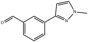 3-(1-メチル-1H-ピラゾール-3-イル)ベンズアルデヒド 化学構造式