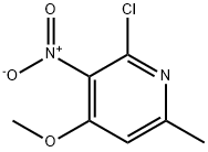 2-Chloro-4-Methoxy-6-Methyl-3-nitropyridine Struktur