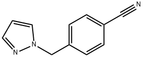 4-(1H-ピラゾール-1-イルメチル)ベンゾニトリル 化学構造式