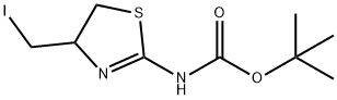 Carbamic  acid,  [4,5-dihydro-4-(iodomethyl)-2-thiazolyl]-,  1,1-dimethylethyl  ester  (9CI) Struktur