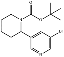 tert-butyl 2-(5-bromopyridin-3-yl)piperidine-1-carboxylate Struktur