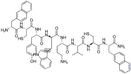 H-D-2-NAL-CYS-TYR-D-TRP-ORN-VAL-CYS-2-NAL-NH2, 179188-73-9, 结构式
