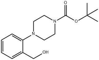TERT-BUTYL 4-[2-(HYDROXYMETHYL)PHENYL]TETRAHYDRO-1(2H)-PYRAZINECARBOXYLATE 结构式