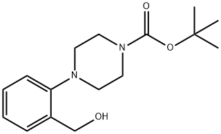 TERT-BUTYL 4-[2-(HYDROXYMETHYL)PHENYL]TETRAHYDRO-1(2H)-PYRAZINECARBOXYLATE Structure