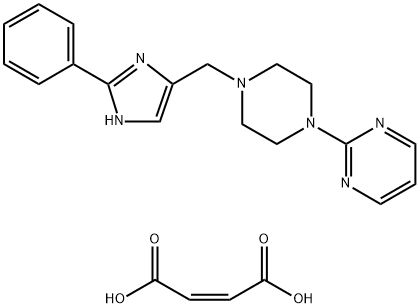 2-[4-[(2-Phenyl-1H-imidazol-5-yl)methyl]-1-piperazinyl]-pyrimidine Structure