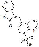 8-Quinolinesulfonic  acid,  5-[(1,2-dihydro-2-oxo-3H-pyrrolo[2,3-b]pyridin-3-ylidene)methyl]- Struktur