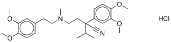 Verapamil Related Compound B (4-[(3,4-Dimethoxyphenethyl)(methyl)amino]-2-(3,4-dimethoxyphenyl)-2-isopropylbutanenitrile hydrochloride) 化学構造式