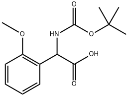 BOC-RS-2-甲氧基苯甘氨酸, 179417-69-7, 结构式