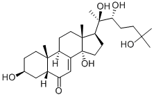 (20R,22R)-3β,14α,20,22,25-ペンタヒドロキシ-5β-コレスタ-7-エン-6-オン 化学構造式