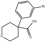 4-(3-ブロモフェニル)オキサン-4-カルボン酸 化学構造式