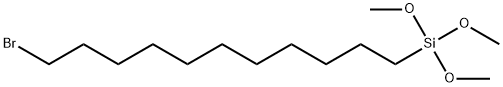 11-ブロモウンデシルトリメトキシシラン 化学構造式