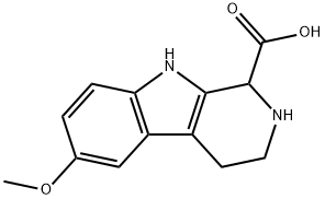 6-メトキシ-1,2,3,4-テトラヒドロ-9H-ピリド[3,4-b]インドール-1-カルボン酸 化学構造式