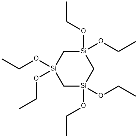 1,1,3,3,5,5-ヘキサエトキシ-1,3,5-トリシラシクロヘキサン 化学構造式