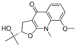 [2S,(-)]-3,9-ジヒドロ-2-(1-ヒドロキシ-1-メチルエチル)-8-メトキシ-9-メチルフロ[2,3-b]キノリン-4(2H)-オン 化学構造式