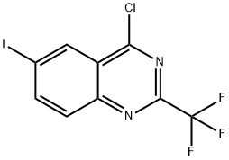 4-CHLORO-2-(TRIFLUOROMETHYL)-6-IODOQUINAZOLINE Struktur