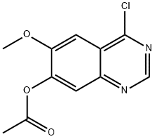 4-クロロ-6-メトキシ-7-アセトキシキナゾリン 化学構造式