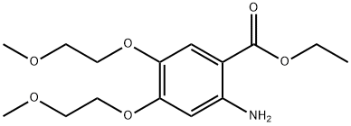4,5-二(2-甲氧基乙氧基)-2-氨基苯甲酸乙酯 结构式