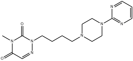 2-[4-[4-(2-ピリミジニル)-1-ピペラジニル]ブチル]-4-メチル-1,2,4-トリアジン-3,5(2H,4H)-ジオン 化学構造式