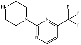 1-[4-(トリフルオロメチル)ピリミド-2-イル]ピペラジン 化学構造式