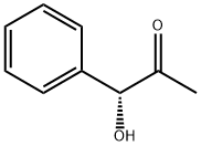 [R,(-)]-1-ヒドロキシ-1-フェニル-2-プロパノン 化学構造式