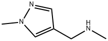 N-メチル-1-(1-メチル-1H-ピラゾール-4-イル)メタンアミン 化学構造式