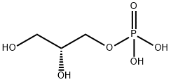 りん酸(R)-2,3-ジヒドロキシプロピル 化学構造式