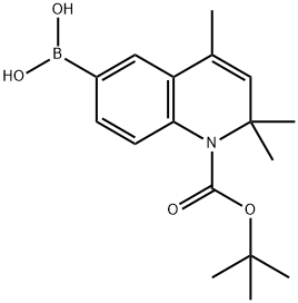 1-(tert-butoxycarbonyl)-1,2-dihydro-2,2,4-trimethylquinolin-6-yl-6-boronic acid Structure
