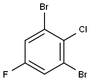 1,3-ジブロモ-2-クロロ-5-フルオロベンゼン 塩化物 臭化物 化学構造式