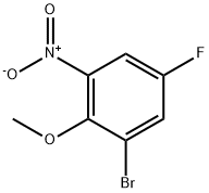 2-溴-4-氟-6-硝基苯甲醚 结构式