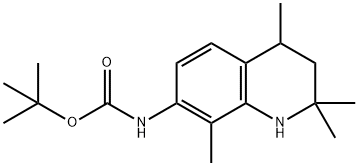 (1,2,3,4-四氢-2,2,4,8-四甲基-7-喹啉基)氨基甲酸叔丁酯, 179898-63-6, 结构式
