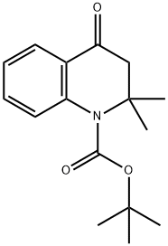 tert-butyl 2,2-dimethyl-4-oxo-3,4-dihydroquinoline-1(2H)-carboxylate Struktur