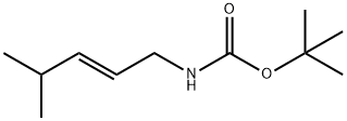 Carbamic acid, (4-methyl-2-pentenyl)-, 1,1-dimethylethyl ester, (E)- (9CI) Struktur
