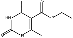 2-オキソ-4,6-ジメチル-1,2,3,4-テトラヒドロピリミジン-5-カルボン酸エチル 化学構造式