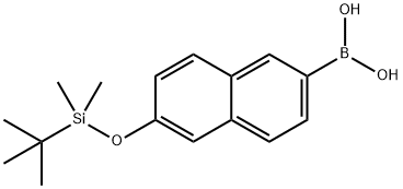 6-叔丁基二甲基硅氧基-2-萘硼酸, 179942-45-1, 结构式