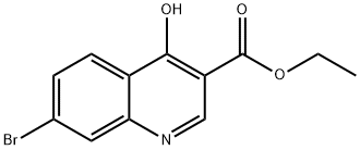 7-ブロモ-4-ヒドロキシキノリン-3-カルボン酸エチル 化学構造式