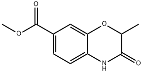 2-メチル-3-オキソ-3,4-ジヒドロ-2H-1,4-ベンゾキサジン-7-カルボン酸メチル 化学構造式