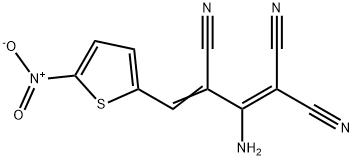 (3E)-2-amino-4-(5-nitrothiophen-2-yl)buta-1,3-diene-1,1,3-tricarbonitr ile Structure